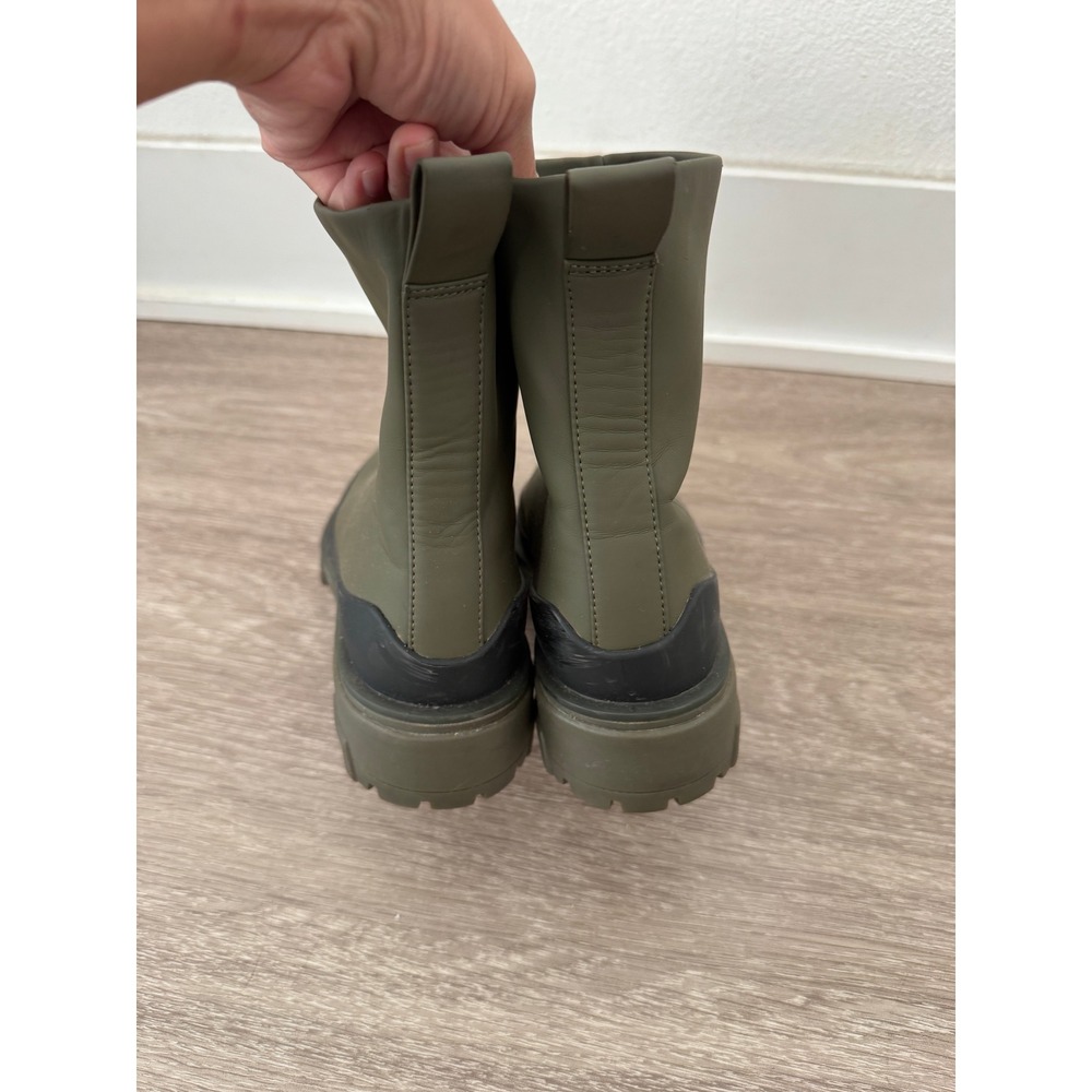 Rag & Bone Shiloh Sport Boots Olive Green Rubber Lug Sole Ankle Boots 38.5 - Picture 3 of 9